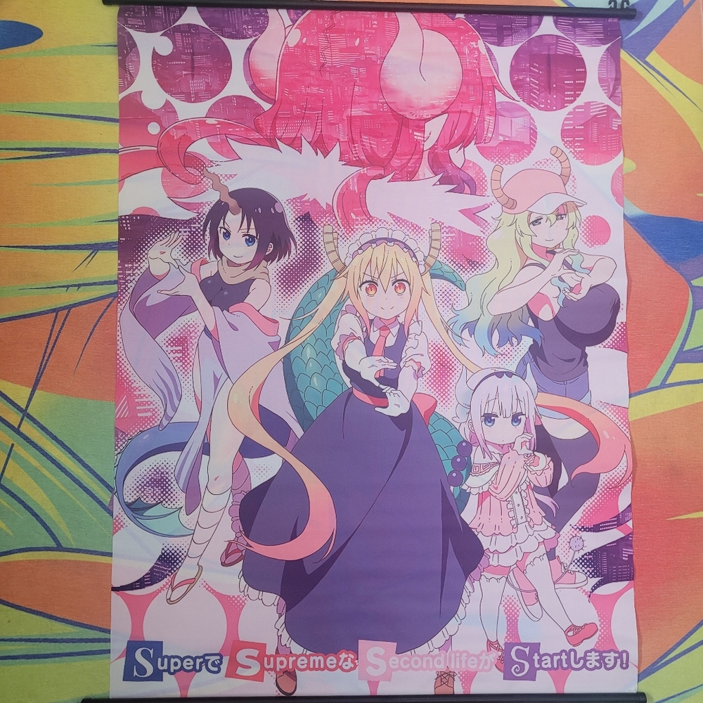 miss kobayashi's dragon maid Anime wall scroll